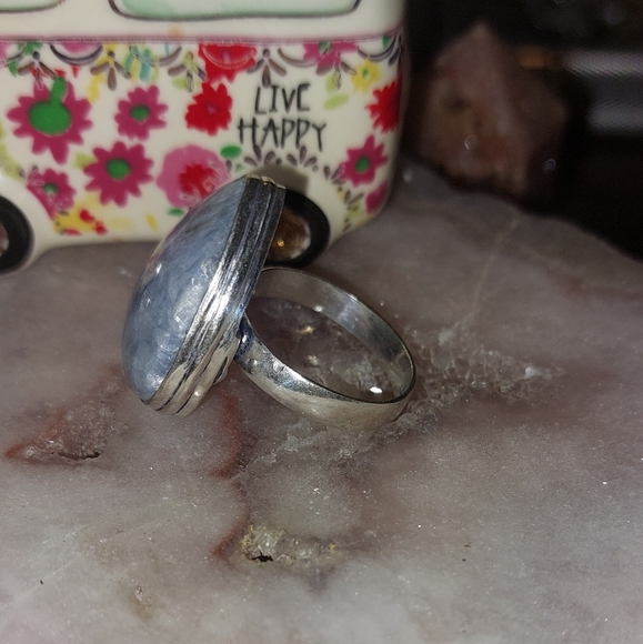 Kyanite Teardrop Ring Size 9.25 - Picture 7 of 8